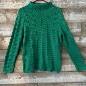 Liz Claiborne Kelly Green Turtleneck Sweater
